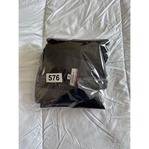 Andree By Unit Top Womens 1X Black 3/4 Sleeve Blouse Flowy Stretch EUC - Picture 7 of 9